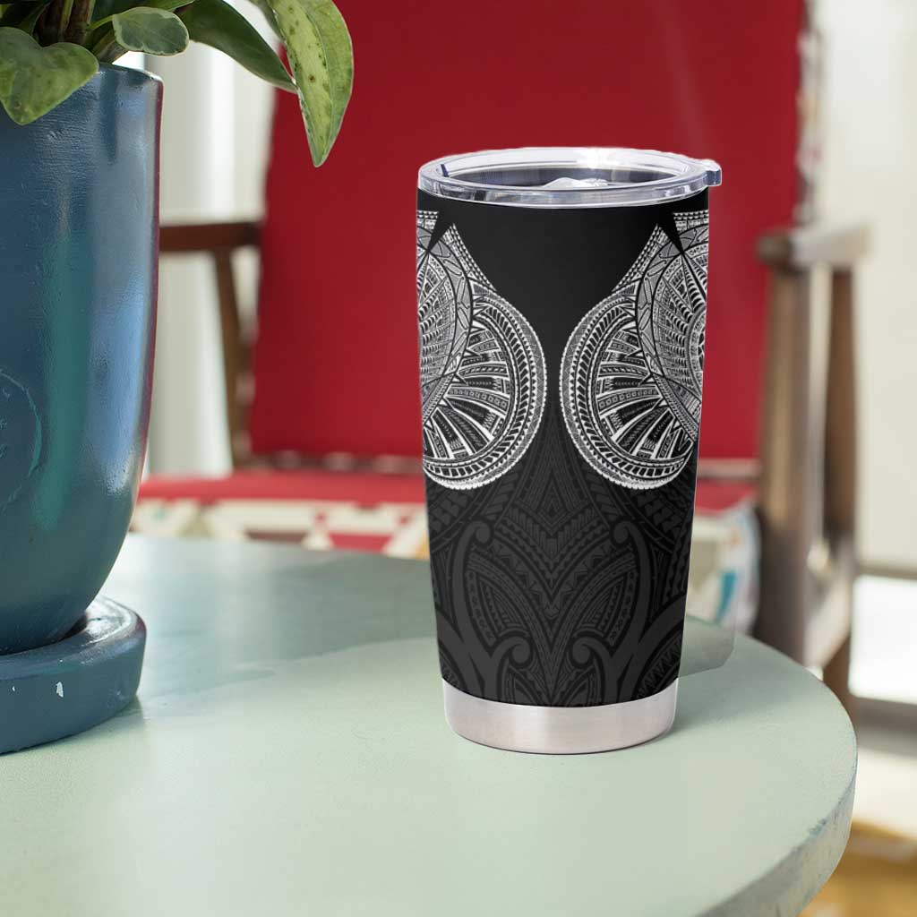 Samoan Traditional Art Tattoos Tumbler Cup Tatau Roman Reigns Black Color - Polynesian Pride
