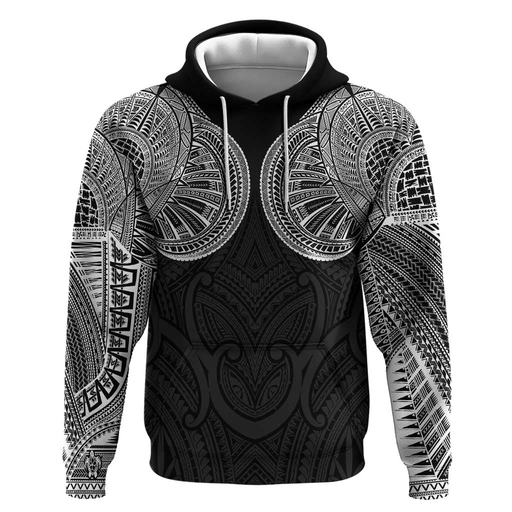 Samoan Traditional Art Tattoos Zip Hoodie Tatau Roman Reigns Black Color - Polynesian Pride