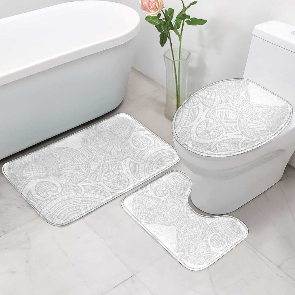 Samoan Traditional Art Tattoos Bathroom Set Tatau Roman Reigns White Color - Polynesian Pride