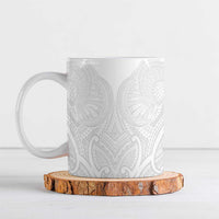 Samoan Traditional Art Tattoos Ceramic Mug Tatau Roman Reigns White Color - Polynesian Pride