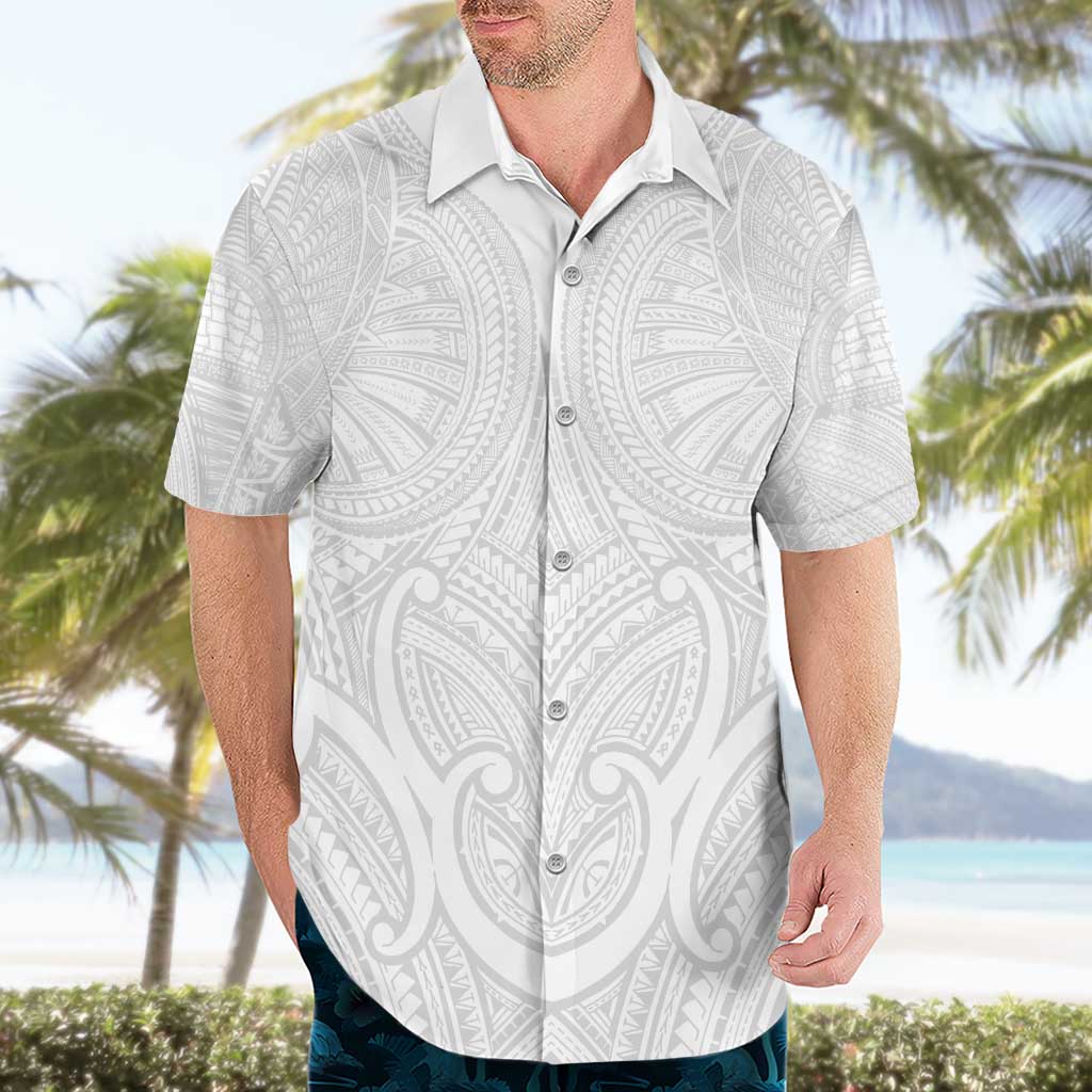 Samoan Traditional Art Tattoos Hawaiian Shirt Tatau Roman Reigns White Color - Polynesian Pride