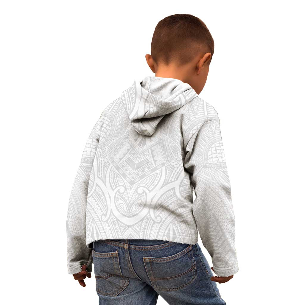 Samoan Traditional Art Tattoos Kid Hoodie Tatau Roman Reigns White Color - Polynesian Pride
