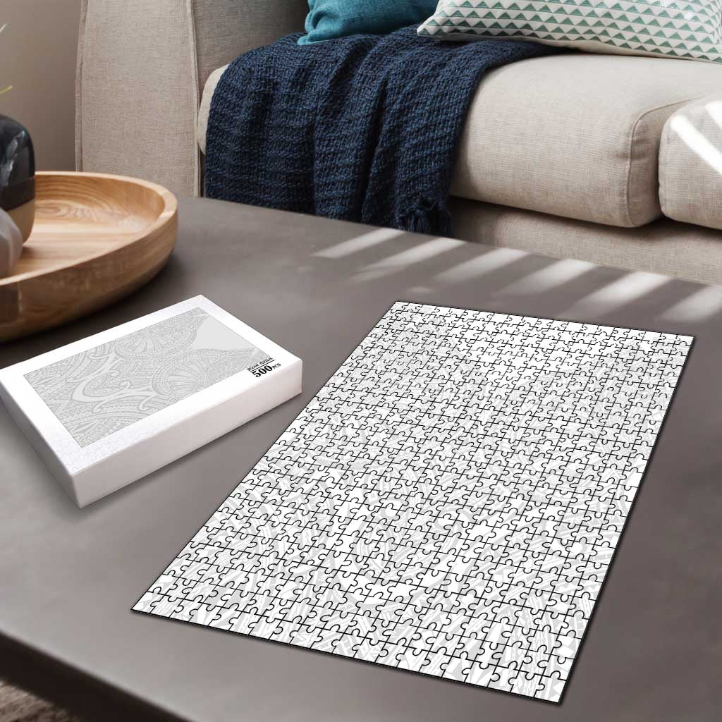 Samoan Traditional Art Tattoos Puzzle Tatau Roman Reigns White Color - Polynesian Pride