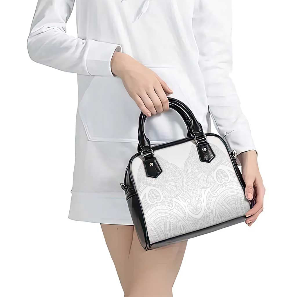 Samoan Traditional Art Tattoos Shoulder Handbag Tatau Roman Reigns White Color - Polynesian Pride