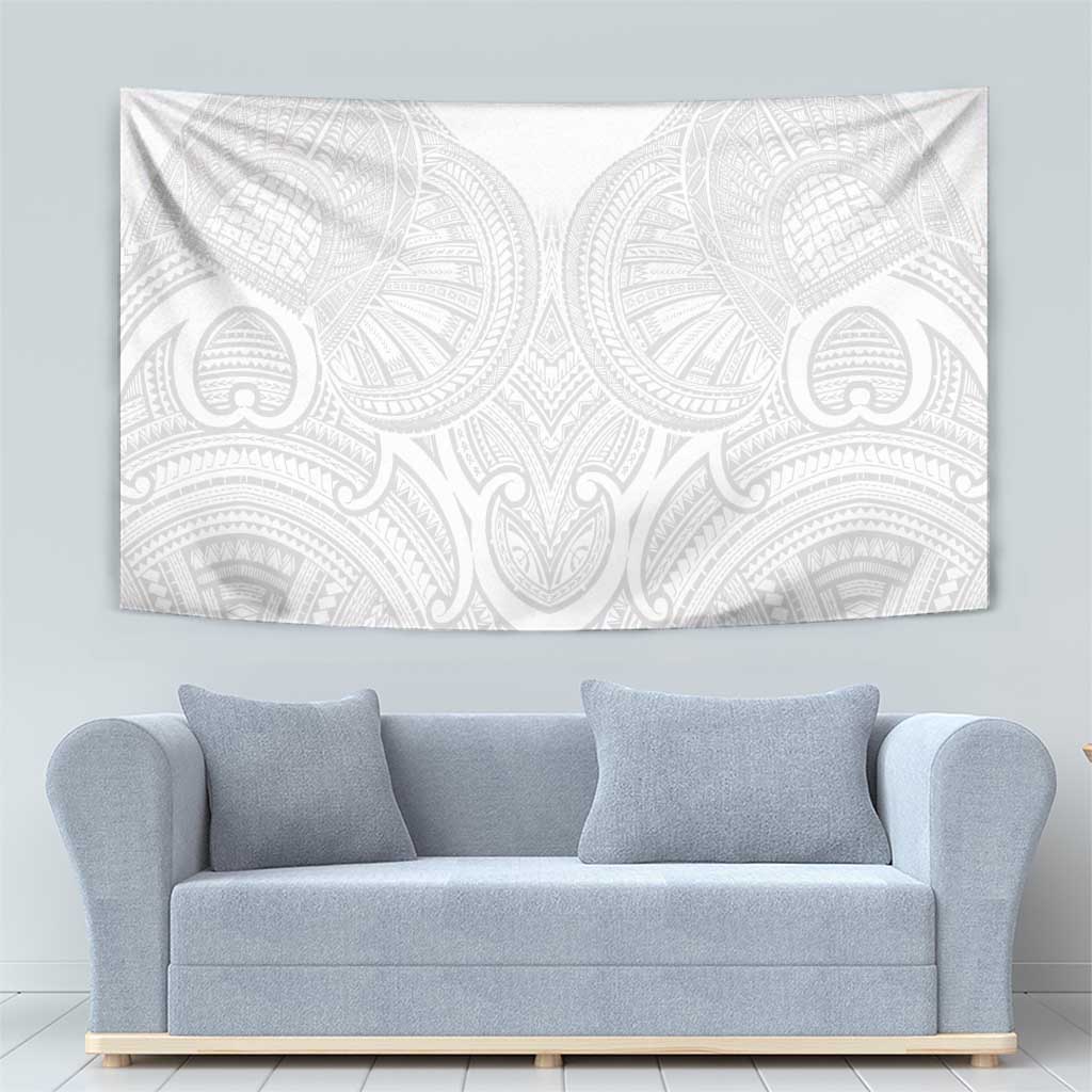 Samoan Traditional Art Tattoos Tapestry Tatau Roman Reigns White Color - Polynesian Pride