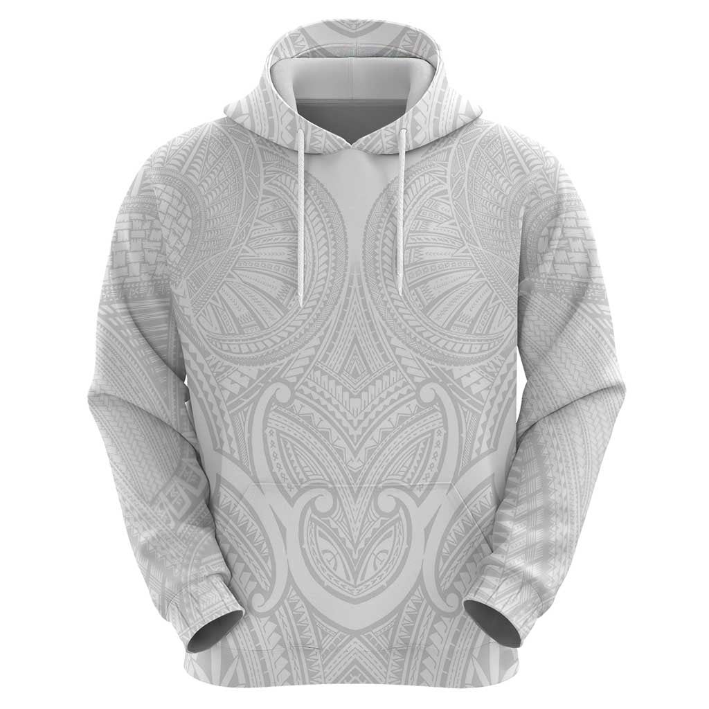 Samoan Traditional Art Tattoos Zip Hoodie Tatau Roman Reigns White Color - Polynesian Pride