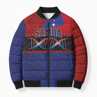 Personalised Samoan DNA-Proud of Samoa Bomber Puffer Jacket Polynesian Patterns - Polynesian Pride