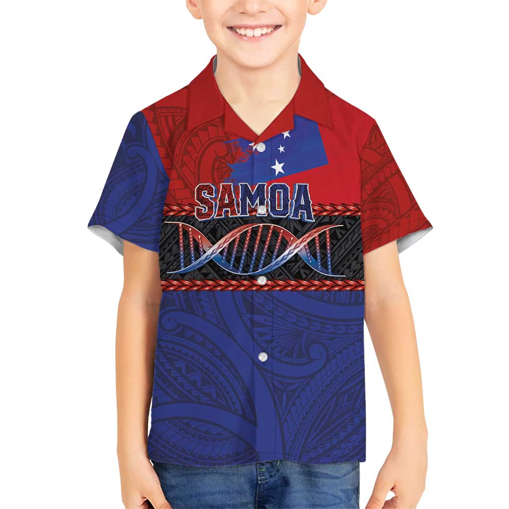 Personalised Samoan DNA-Proud of Samoa Family Matching Long Sleeve Bodycon Dress and Hawaiian Shirt Polynesian Patterns - Polynesian Pride