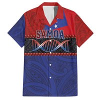 Personalised Samoan DNA-Proud of Samoa Family Matching Off Shoulder Short Dress and Hawaiian Shirt Polynesian Patterns - Polynesian Pride