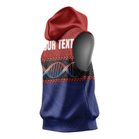 Personalised Samoan DNA-Proud of Samoa Sleeveless Hoodie Polynesian Patterns - Polynesian Pride