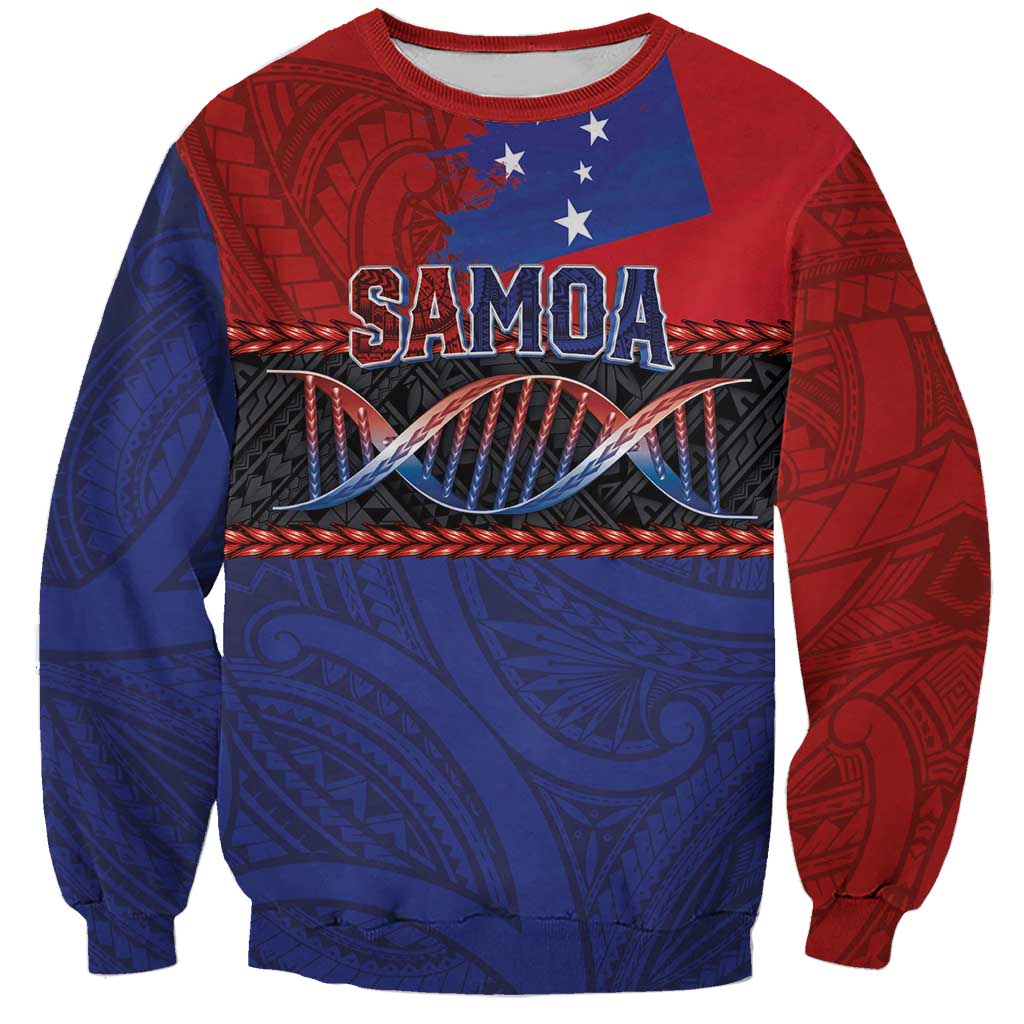 Personalised Samoan DNA-Proud of Samoa Sweatshirt Polynesian Patterns - Polynesian Pride