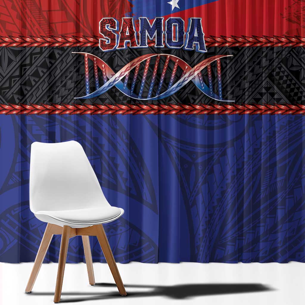 Samoan DNA-Proud of Samoa Window Curtain Polynesian Patterns - Polynesian Pride