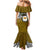 Hawaii James Campbell High School Mermaid Dress Kakau Pattern Gold Color Version LT03 - Polynesian Pride