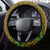 Hawaii James Campbell High School Steering Wheel Cover Kakau Pattern Gold Color Version