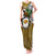 Hawaii James Campbell High School Tank Maxi Dress Kakau Pattern Gold Color Version LT03 Women Gold - Polynesian Pride