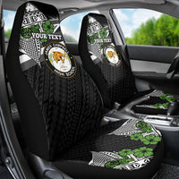 Hawaii James Campbell High School Car Seat Cover Kakau Pattern Black Version LT03 - Polynesian Pride