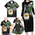 Hawaii James Campbell High School Family Matching Long Sleeve Bodycon Dress and Hawaiian Shirt Kakau Pattern Black Version LT03 - Polynesian Pride