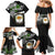 Hawaii James Campbell High School Family Matching Mermaid Dress and Hawaiian Shirt Kakau Pattern Black Version LT03 - Polynesian Pride