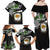 Hawaii James Campbell High School Family Matching Off Shoulder Maxi Dress and Hawaiian Shirt Kakau Pattern Black Version LT03 - Polynesian Pride