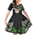 Hawaii James Campbell High School Family Matching Short Sleeve Bodycon Dress and Hawaiian Shirt Kakau Pattern Black Version LT03 Daughter's Dress Black - Polynesian Pride