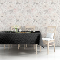 Hawaii James Campbell High School Tablecloth Kakau Pattern Black Version LT03 - Polynesian Pride