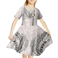 Custom Hawaii James Campbell High School Kid Short Sleeve Dress Tribal Kakau Pattern LT03 - Polynesian Pride