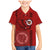 Hawaii Kahuku High & Intermediate School Family Matching Mermaid Dress and Hawaiian Shirt Tribal Kakau Pattern LT03 Son's Shirt Red - Polynesian Pride