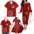 Hawaii Kahuku High & Intermediate School Family Matching Off Shoulder Long Sleeve Dress and Hawaiian Shirt Tribal Kakau Pattern LT03 - Polynesian Pride