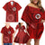 Hawaii Kahuku High & Intermediate School Family Matching Off Shoulder Short Dress and Hawaiian Shirt Tribal Kakau Pattern LT03 - Polynesian Pride