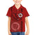 Hawaii Kahuku High & Intermediate School Family Matching Off Shoulder Short Dress and Hawaiian Shirt Tribal Kakau Pattern LT03 Son's Shirt Red - Polynesian Pride