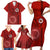 Hawaii Kahuku High & Intermediate School Family Matching Short Sleeve Bodycon Dress and Hawaiian Shirt Tribal Kakau Pattern LT03 - Polynesian Pride