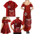 Hawaii Kahuku High & Intermediate School Family Matching Summer Maxi Dress and Hawaiian Shirt Tribal Kakau Pattern LT03 - Polynesian Pride