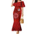 Hawaii Kahuku High & Intermediate School Mermaid Dress Tribal Kakau Pattern LT03 Women Red - Polynesian Pride