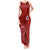 Hawaii Kahuku High & Intermediate School Tank Maxi Dress Tribal Kakau Pattern LT03 Women Red - Polynesian Pride