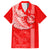 Hawaii Kalani High School Family Matching Long Sleeve Bodycon Dress and Hawaiian Shirt Tribal Kakau Pattern LT03 Dad's Shirt - Short Sleeve Red - Polynesian Pride