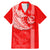 Hawaii Kalani High School Family Matching Mermaid Dress and Hawaiian Shirt Tribal Kakau Pattern LT03 Dad's Shirt - Short Sleeve Red - Polynesian Pride