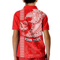 Hawaii Kalani High School Kid Polo Shirt Tribal Kakau Pattern LT03 - Polynesian Pride