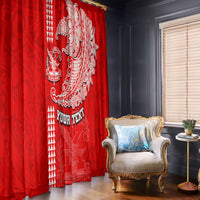 Hawaii Kalani High School Window Curtain Tribal Kakau Pattern LT03 - Polynesian Pride