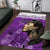 Custom New Zealand Womens Day Area Rug Traditional Maori Woman Polynesian Pattern Purple Color LT03 Purple - Polynesian Pride