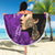 Custom New Zealand Womens Day Beach Blanket Traditional Maori Woman Polynesian Pattern Purple Color LT03 - Polynesian Pride