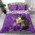 Custom New Zealand Womens Day Bedding Set Traditional Maori Woman Polynesian Pattern Purple Color LT03 - Polynesian Pride