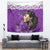 Custom New Zealand Womens Day Tapestry Traditional Maori Woman Polynesian Pattern Purple Color LT03 Purple - Polynesian Pride