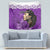 Custom New Zealand Womens Day Tapestry Traditional Maori Woman Polynesian Pattern Purple Color LT03 - Polynesian Pride