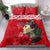 Custom New Zealand Womens Day Bedding Set Traditional Maori Woman Polynesian Pattern Red Color LT03 - Polynesian Pride