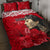 Custom New Zealand Womens Day Quilt Bed Set Traditional Maori Woman Polynesian Pattern Red Color LT03 Red - Polynesian Pride