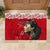 Custom New Zealand Womens Day Rubber Doormat Traditional Maori Woman Polynesian Pattern Red Color LT03 - Polynesian Pride