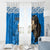 Custom New Zealand Womens Day Window Curtain Traditional Maori Woman Polynesian Pattern Blue Color LT03 - Polynesian Pride