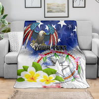 Custom Northern Mariana Islands Commonwealth Covenant Day Blanket Plumeria Flower Splash Style LT03 - Polynesian Pride