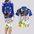 Custom Northern Mariana Islands Commonwealth Covenant Day Couples Matching Long Sleeve Bodycon Dress and Hawaiian Shirt Plumeria Flower Splash Style LT03 - Polynesian Pride