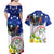 Custom Northern Mariana Islands Commonwealth Covenant Day Couples Matching Off Shoulder Maxi Dress and Hawaiian Shirt Plumeria Flower Splash Style LT03 - Polynesian Pride